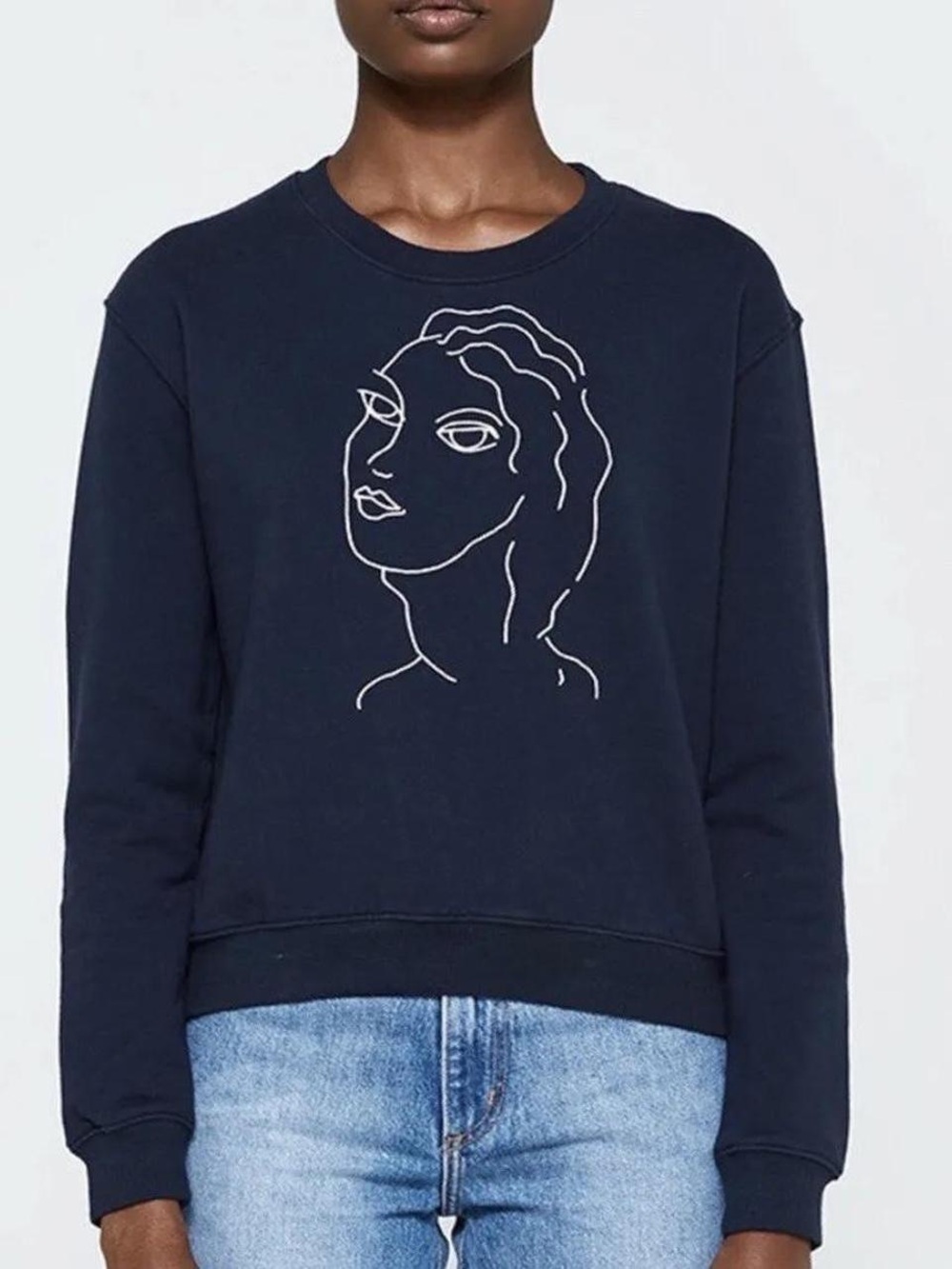 Paloma Wool Navy Guiri Face Sweatshirt S